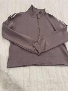 Elie Tahari women’s Zip Mock Neck Sweater - Mauve